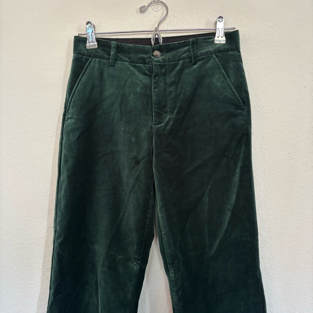 Janie and Jack The Velvet Pant Green Size 12 - Picture 1 of 6